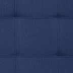 EMMA + OLIVER Quilted Tufted Upholstered Queen Size Headboard in Navy Fabric