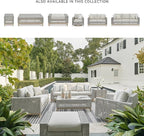 Signature Design by Ashley Seton Creek Contemporary Chic Outdoor All-Weather Resin Wicker End Table with Tempered Glass Tabletop, Gray & Light Brown