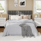 Andeworld Velvet Upholstered Tufted King Size Headboard,Wood Head Board with Metal Legs, Adjustable Height from 42” to 56”, Bed Headboard in Modern Design,Backboard for Bed, Dark Gray