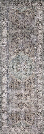 Loloi Layla Collection LAY-06 Taupe/Stone 7'-6" x 9'-6" .13" Thick Area Rug, Soft, Durable, Vintage Inspired, Distressed, Low Pile, Non-Shedding, Easy Clean, Printed, Living Room Rug