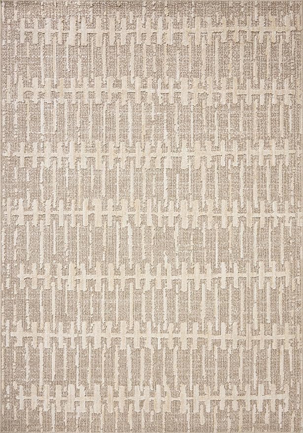 Loloi Amber Lewis Bexley Collection BEX-02 Taupe/Natural 2'-7" x 10'-0" Runner Rug Neutral, Textured, Living, Bedroom, Dining, Carpet
