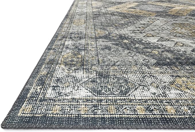Loloi Skye Collection SKY-09 Graphite/Silver 2'-6" x 12'-0" Runner Rug