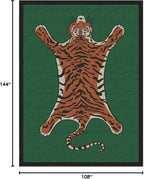 RUGGABLE x Jonathan Adler Washable Modern Area Rug – Tiger Emerald 9x12, Stain-Resistant, Non-Slip – Large Machine Washable Rugs for Living Room, Bedroom, Hallway, Entryway & Office–with Standard Pad