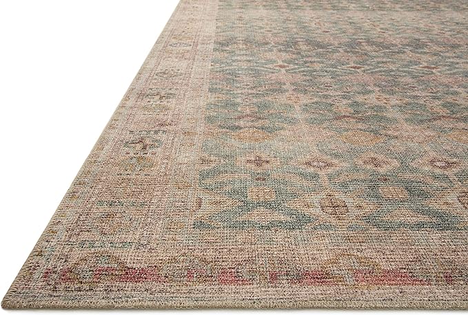 Loloi Angela Rose Aubrey Collection AUB-02 Aqua/Sand 2'-6" x 9'-6", .19" Pile Height, Runner Rug