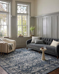 Loloi Magnolia Home by Joanna Gaines Gigi Collection GIG-02 Navy/Stone 4'-0" x 6'-0" Accent Rug