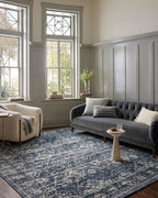 Loloi Magnolia Home by Joanna Gaines Gigi Collection GIG-02 Navy/Stone 4'-0" x 6'-0" Accent Rug