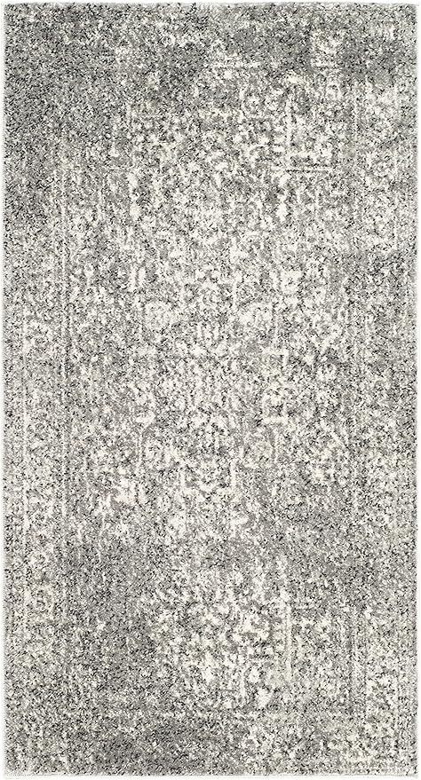 SAFAVIEH Evoke Collection 2'2" x 4' Grey/Ivory EVK256D Oriental Distressed Non-Shedding Living Room Bedroom Accent Rug