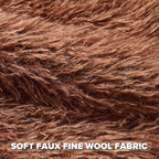 FUTEI Rust Decorative Throw Pillow Covers 18x18 Inch Set of 2,Soft Cozy Faux Fine Wool Textured Cushion Case,Modern Home Luxury Decor for Couch Bed Living Room