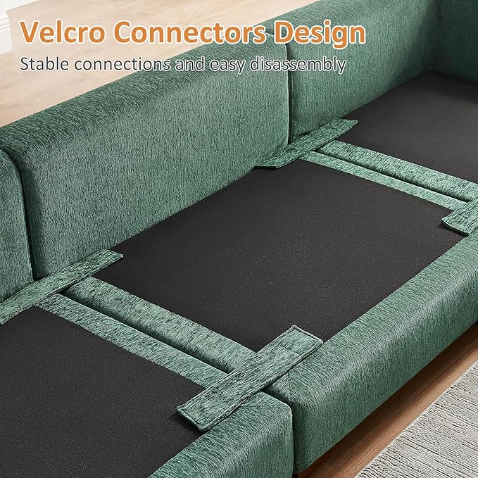 VANOMi Large Modular Sectional Sofa, Oversized Couch with Charging Station, Cloud Couch Deep Seat Sofa with Thick Cushion, Convertible Sectional Couches for Living Room Office Apartment