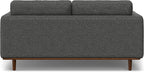 SIMPLIHOME Morrison 72-inch Wide Sofa in Charcoal Grey Woven-Blend Fabric, Handcrafted Mid-Century Modern Loveseat for Living Room or Family Room, Single Bench Cushion, Bolster Pillows