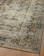 Loloi Magnolia Home by Joanna Gaines Sinclair Collection SIN-01 Pebble/Taupe 3'-6" x 5'-6", .25" Pile Height, Machine Washable, Accent Rug