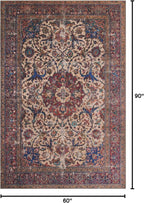 Loloi Loren Collection LQ-11 Sand/Multi 5'-0" x 7'-6" Area Rug