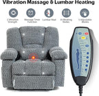 Big Man Recliner 500lbs Power Lift Recliner Chair for Big Tall Elderly Adults Oversized Lay Flat Lift Recliner with Extended Footrest,Heat Massage,Flip Arm Storage Cup Holders,USB Type C