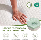 EGOHOME 8 Inch Queen Mattress, Memory Foam Mattress in a Box with Cooling Green Tea Gel, Relieve Pressure with Medium Firm Support, CertiPUR-US Certified, 80''L x 60''W, White
