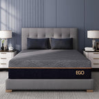 EGOHOME 12 Inch Cal King Memory Foam Mattress for Back Pain, Cooling Copper Gel Bed in a Box, Foam Made in USA, CertiPUR-US Certified, Therapeutic Medium Firm, 72x84x12 Black