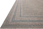 Loloi Amber Lewis Topanga Collection TOP-05 Natural/Teal 6'-7" x 9'-4" Indoor/Outdoor Area Rug