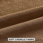 FUTEI Tobacco Chenille Throw Pillow Covers 24x24 Inch Set of 2,Soft Striped & Diamond Textured European Cushion Cases,Modern Home Decor for Couch Living Room