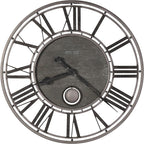 Howard Miller Marius Gallery Wall Clock- Modern Timepiece Battery Powered Alarm Clock- Quartz Movement with Roman Numerals Wall Clock for Living Room, Bedroom, Kitchen, Patio and Office Décor