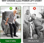 Power Lift Recliner Chair for Elderly People, Dual Motor Lay Flat Recliner with Vibration Massage and Heat, Heavy Duty Motion Mechanism Standing Assistance Reclining Chair, Chenille Fabric Dark Gray