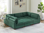 VANOMi Large Modular Sectional Sofa, Oversized Couch with Ottoman, Cloud Couch Deep Seat Sofa with Thick Cushion, Convertible Sectional Couches for Living Room Office Apartment