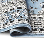 Home Dynamix Premium Sakarya Traditional Medallion Border Area Rug, Blue, 9'2"x12'5" Rectangle
