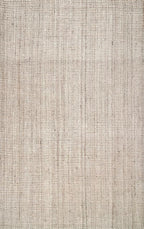 nuLOOM Ashli Solid Farmhouse Jute Area Rug, 8'6" x 11'6", Off-white