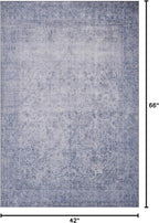 Loloi Loren Collection LQ-09 Slate 3'-6" x 5'-6" Accent Rug