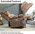 27in Extra Wide Power Lift Recliner Chair for Big Tall with Extended Footrest Heat Massage, Oversized Electric Lift Recliner Chairs for Adults Elderly Seniors, Arm Storage & Cup Holders
