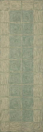 Loloi Chris Loves Julia Francis Collection FRA-02 Green/Natural 8'-6" x 12' Area Rug