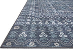 Loloi Rifle Paper Co. Maison Collection MAO-03 Rosette Blue 3'-0" x 3'-0" Round, .19" Pile Height, Accent Rug
