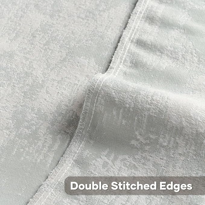 FUTEI Light Blue White Decorative Throw Pillow Covers 26x26 Inch Set of 2,Soft Faux Cashmere Jacquard - Textured & Cozy Euro Pillow Shams,Modern Home Decor for Couch Bed Living Room