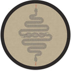 RUGGABLE x Jonathan Adler Machine Washable Modern Area Rug – Venom Neutral 8 ft Round, Stain-Resistant, Non-Slip – Large Rugs for Living Room, Bedroom, Hallway, Entryway & Office–with Standard Pad