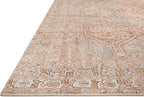 Loloi Chris Loves Julia Jules Collection JUL-04 Tangerine/Mist 5'-0'' x 7'-6'', .13" Pile Height, Area Rug
