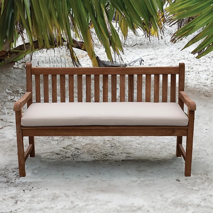Tommy Bahama Bench Cushion, 44" X 19" X 2.5", Bamboo Bay Sand