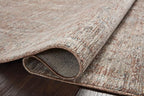 Loloi Magnolia Home by Joanna Gaines Millie Collection MIE-04 Brick/Fog 7'-10" x 7'-10", .25" Pile Height, Round Area Rug