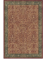 RUGGABLE x Morris & Co Machine Washable Christmas Area Rug – Acorn Amber Red 6x9, Stain-Resistant, Non-Slip – Medium Rugs for Living Room, Bedroom, Hallway, Entryway & Office–with Standard Pad