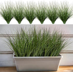 48PCS 17.3" Fake Plants Artificial Wheat Grass Greenery Plastic Plants Fake Grass Artificial Plants for Outdoor Decor Artificial Plant with Greenery Stems for Indoor Home Decoration