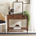 SAFAVIEH Home Collection Landers Brown 2-Drawer Console Table CNS5710C
