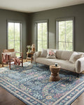 Loloi Rifle Paper Co. Maison Collection MAO-06 Blue/Multi 2'-6" x 7'-6", .19" Pile Height, Runner Rug