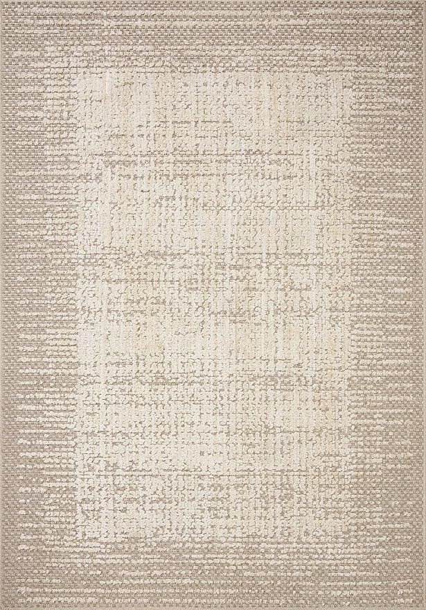 Loloi Amber Lewis Bexley Collection BEX-06 Natural/Taupe 2'-7" x 4' Accent Rug Neutral, Textured, Living, Bedroom, Dining, Carpet