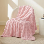 Bedsure GentleSoft Twin Blanket for Bed Blush Pink - Super Soft Cozy Blankets for Women Men Girls, Cute Fuzzy Fleece Throws for Bedroom Couch, 60x80 Inches