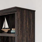 IDEALHOUSE 5 Tier Bookcase, Farmhouse Book Shelf with Storage, 71" Tall Book Case Wooden 5 Shelf Bookcase for Home Office, Living Room, Bed Room (Oak, 67.4" H x 31.5" W x 12.8" D)