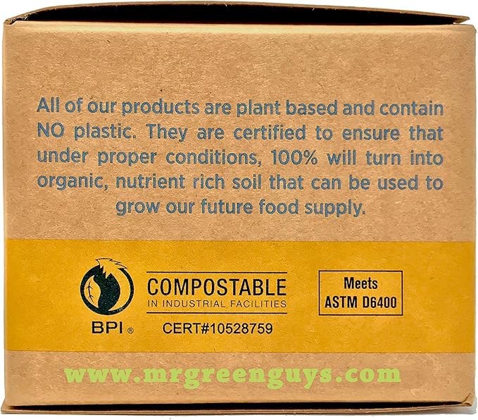 Compostable Heavyweight Disposable Forks - 100 Count CPLA Forks - Eco Friendly Compostable Forks Made from Cornstarch