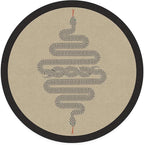 RUGGABLE x Jonathan Adler Machine Washable Modern Area Rug – Venom Neutral 6 ft Round, Stain-Resistant, Non-Slip – Medium Rugs for Living Room, Bedroom, Hallway, Entryway & Office–with Standard Pad