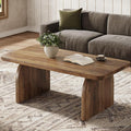 Tribesigns Coffee Table for Living Room, 47-Inch Farmhouse Rectangule Center Table with Rounded Corners, Mid-Century Modern Low Large Cocktail Tea Furniture, Easy Assembly (Rustic Brown)