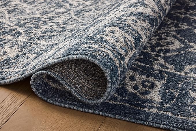 Loloi Magnolia Home by Joanna Gaines Gigi Collection GIG-02 Navy/Stone 4'-0" x 6'-0" Accent Rug
