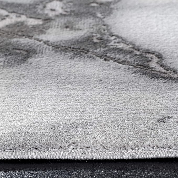 SAFAVIEH Craft Collection Area Rug - 10'6" x 14', Grey & Silver, Modern Abstract Design, Non-Shedding & Easy Care, Ideal for High Traffic Areas in Living Room, Bedroom (CFT877G)