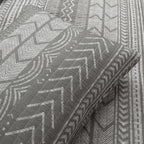 Lush Decor Hygge Geo Pattern Striped 3 Piece Quilt Bedding Set, King, Charcoal