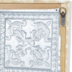 Deco 79 Metal Scroll Home Wall Decor Wall Sculpture with Embossed Details, Wall Art 31" x 2" x 31", White