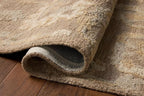 Loloi Chris Loves Julia Dorothea Collection DRT-01 Bark/Stone 2'-3" x 3'-9" Accent Rug Wool Neutral Floral Living Room Bedroom Carpet
